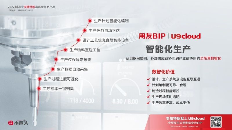 賦能“中國(guó)智造”，用友U9 cloud智能工廠建設(shè)